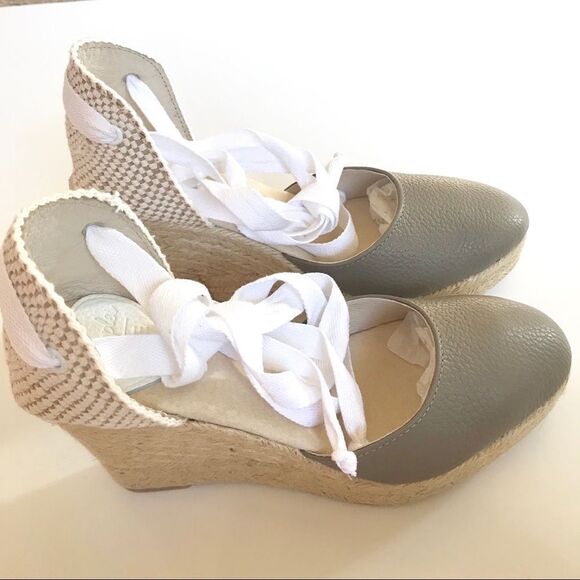 Pineapples and love wedge leather espadrilles. - Picture 2 of 7